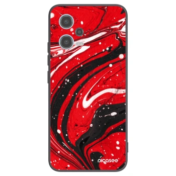Picasee fekete szilikon tok az alábbi mobiltelefonokra Xiaomi Redmi Note 12 5G - Red black