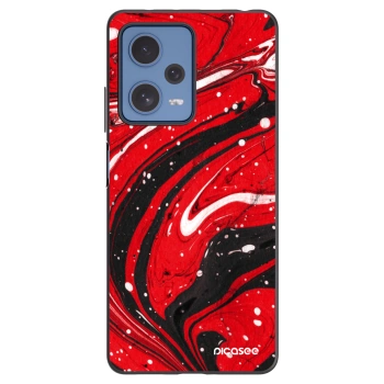 Picasee fekete szilikon tok az alábbi mobiltelefonokra Xiaomi Redmi Note 12 Pro 5G - Red black