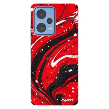 Picasee átlátszó szilikon tok az alábbi mobiltelefonokra Xiaomi Redmi Note 12 Pro 5G - Red black