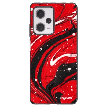 Picasee fekete szilikon tok az alábbi mobiltelefonokra Xiaomi Redmi Note 12 Pro+ 5G - Red black