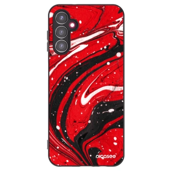 Picasee fekete szilikon tok az alábbi mobiltelefonokra Samsung Galaxy A14 5G A146P - Red black