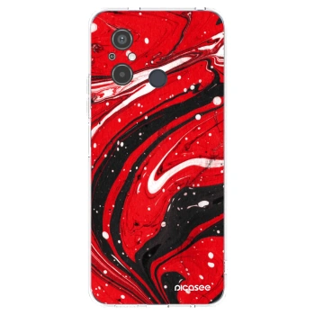 Picasee átlátszó szilikon tok az alábbi mobiltelefonokra Xiaomi Redmi 12C - Red black