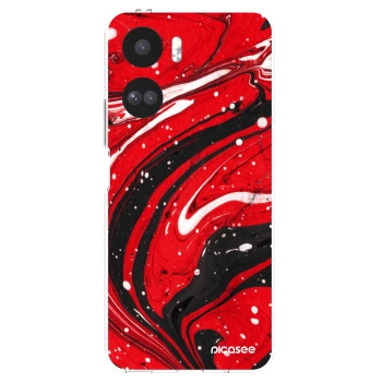 Picasee átlátszó szilikon tok az alábbi mobiltelefonokra Honor 90 Lite 5G - Red black