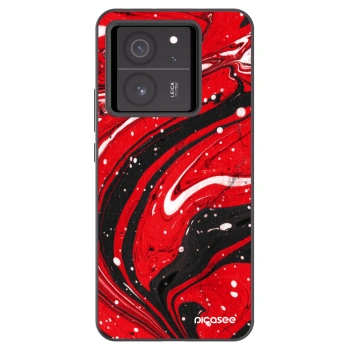 Picasee fekete szilikon tok az alábbi mobiltelefonokra Xiaomi 13T - Red black
