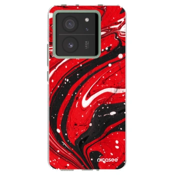 Picasee átlátszó szilikon tok az alábbi mobiltelefonokra Xiaomi 13T - Red black