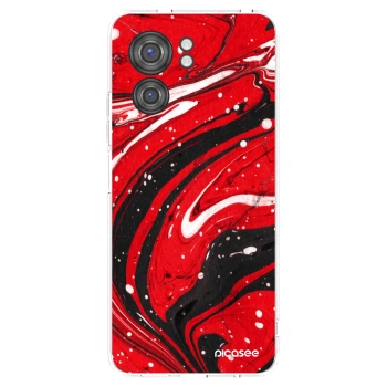 Picasee átlátszó szilikon tok az alábbi mobiltelefonokra Motorola Edge 40 - Red black