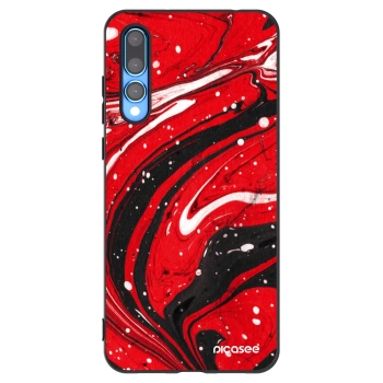 Picasee fekete szilikon tok az alábbi mobiltelefonokra Huawei P20 Pro - Red black