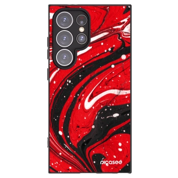 Picasee fekete szilikon tok az alábbi mobiltelefonokra Samsung Galaxy S24 Ultra S928B 5G - Red black