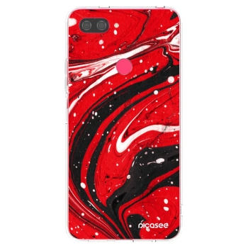 Picasee átlátszó szilikon tok az alábbi mobiltelefonokra Xiaomi Mi 8 Lite - Red black