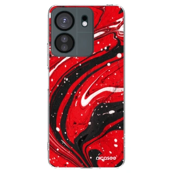 Picasee átlátszó szilikon tok az alábbi mobiltelefonokra Xiaomi Redmi 13C 4G - Red black