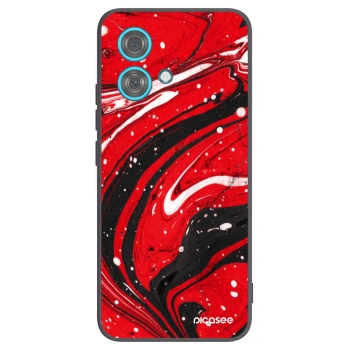 Picasee fekete szilikon tok az alábbi mobiltelefonokra Motorola Edge 40 Neo - Red black