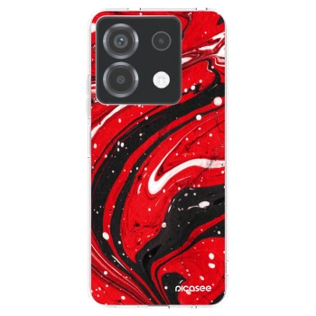 Picasee átlátszó szilikon tok az alábbi mobiltelefonokra Xiaomi Poco X6 - Red black