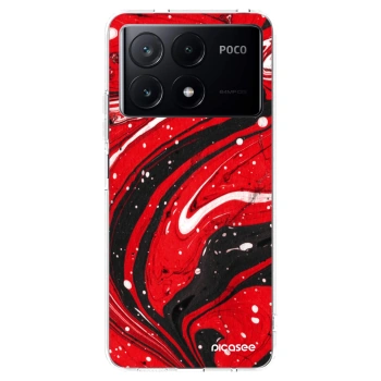 Picasee átlátszó szilikon tok az alábbi mobiltelefonokra Xiaomi Poco X6 Pro - Red black
