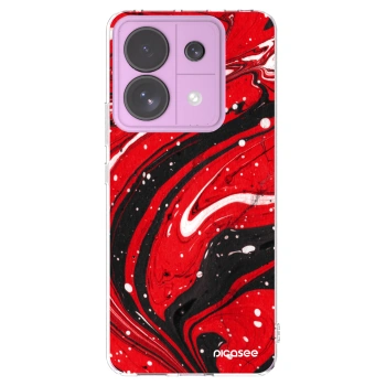 Picasee átlátszó szilikon tok az alábbi mobiltelefonokra Xiaomi Redmi Note 13 Pro 5G - Red black