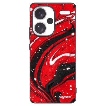 Picasee fekete szilikon tok az alábbi mobiltelefonokra Xiaomi Redmi Note 13 Pro+ 5G - Red black