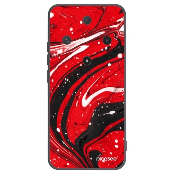 Picasee fekete szilikon tok az alábbi mobiltelefonokra Honor Magic6 Lite 5G - Red black