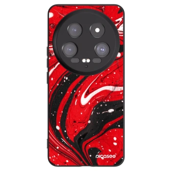 Picasee fekete szilikon tok az alábbi mobiltelefonokra Xiaomi 14 Ultra - Red black