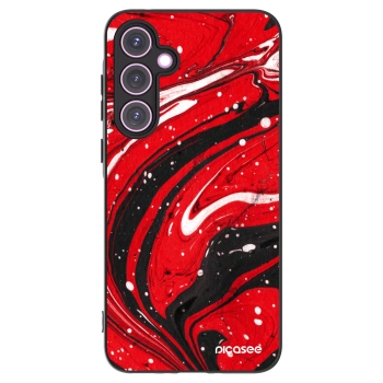 Picasee fekete szilikon tok az alábbi mobiltelefonokra Samsung Galaxy A35 5G A356B - Red black