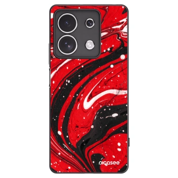 Picasee fekete szilikon tok az alábbi mobiltelefonokra Xiaomi Redmi Note 13 4G - Red black