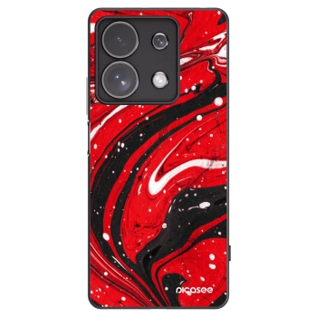 Picasee fekete szilikon tok az alábbi mobiltelefonokra Xiaomi Redmi Note 13 Pro 4G - Red black