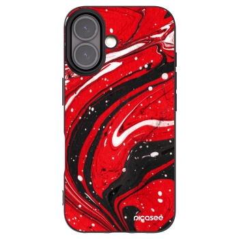 Picasee fekete szilikon tok az alábbi mobiltelefonokra Apple iPhone 16 - Red black