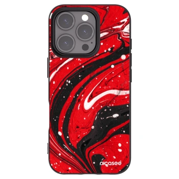 Picasee fekete szilikon tok az alábbi mobiltelefonokra Apple iPhone 16 Pro - Red black