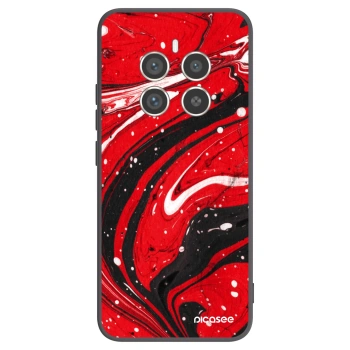 Picasee fekete szilikon tok az alábbi mobiltelefonokra Realme 12 Pro 5G - Red black