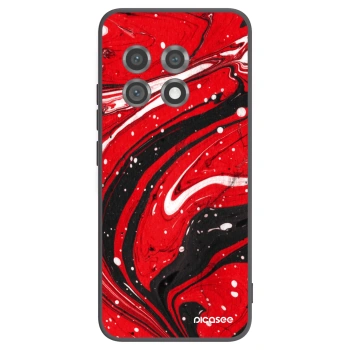 Picasee fekete szilikon tok az alábbi mobiltelefonokra OnePlus 11 5G - Red black