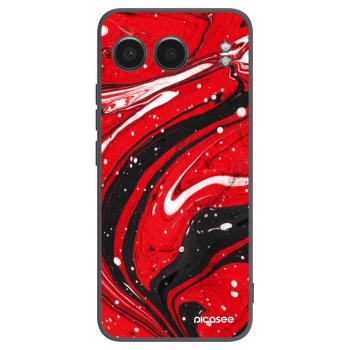 Picasee fekete szilikon tok az alábbi mobiltelefonokra OnePlus Nord 4 - Red black
