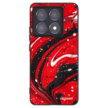 Picasee fekete szilikon tok az alábbi mobiltelefonokra Xiaomi 14T Pro - Red black