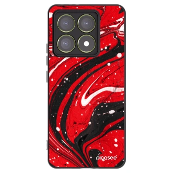 Picasee fekete szilikon tok az alábbi mobiltelefonokra Xiaomi 14T - Red black