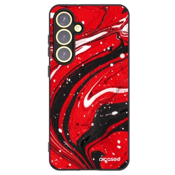 Picasee fekete szilikon tok az alábbi mobiltelefonokra Samsung Galaxy S24 FE S721B - Red black