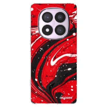 Picasee átlátszó szilikon tok az alábbi mobiltelefonokra Xiaomi Redmi Note 14 Pro 5G - Red black