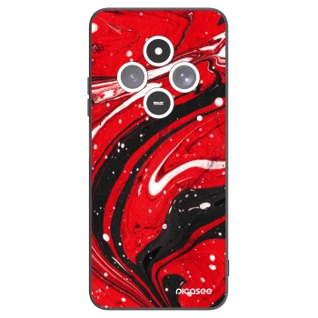 Picasee fekete szilikon tok az alábbi mobiltelefonokra Xiaomi Redmi 14C - Red black