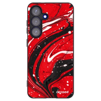 Picasee fekete szilikon tok az alábbi mobiltelefonokra Samsung Galaxy S25 5G - Red black