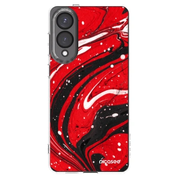 Picasee átlátszó szilikon tok az alábbi mobiltelefonokra Samsung Galaxy S25 Edge 5G - Red black