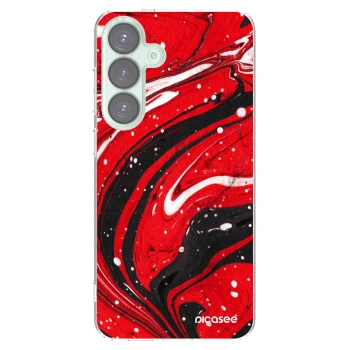 Picasee átlátszó szilikon tok az alábbi mobiltelefonokra Samsung Galaxy S25+ 5G - Red black
