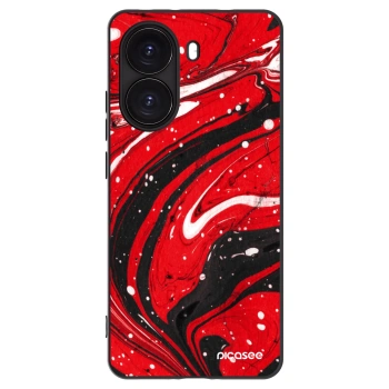 Picasee fekete szilikon tok az alábbi mobiltelefonokra Xiaomi Poco X7 Pro 5G - Red black