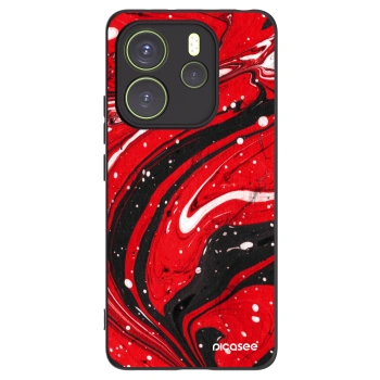 Picasee fekete szilikon tok az alábbi mobiltelefonokra Xiaomi Redmi Note 14 4G - Red black