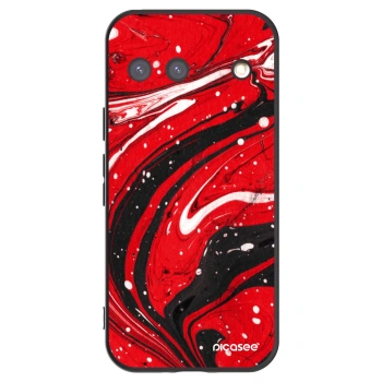 Picasee fekete szilikon tok az alábbi mobiltelefonokra Google Pixel 9 - Red black