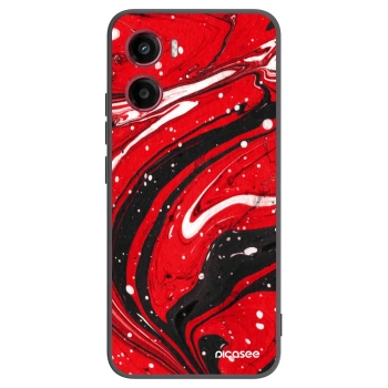 Picasee fekete szilikon tok az alábbi mobiltelefonokra Motorola Moto G05 - Red black