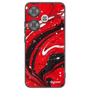 Picasee fekete szilikon tok az alábbi mobiltelefonokra Xiaomi Poco F6 - Red black