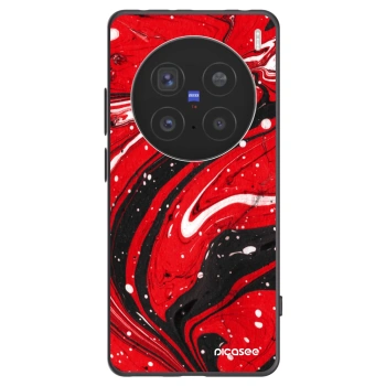 Picasee fekete szilikon tok az alábbi mobiltelefonokra Vivo X200 Pro - Red black