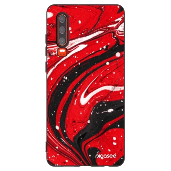 Picasee fekete szilikon tok az alábbi mobiltelefonokra Huawei P30 - Red black