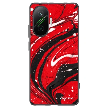 Picasee fekete szilikon tok az alábbi mobiltelefonokra Xiaomi Poco F7 5G - Red black
