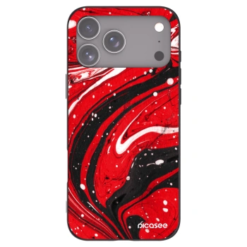 Picasee fekete szilikon tok az alábbi mobiltelefonokra Apple iPhone 17 Pro Max - Red black