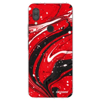 Picasee átlátszó szilikon tok az alábbi mobiltelefonokra Xiaomi Redmi 7 - Red black
