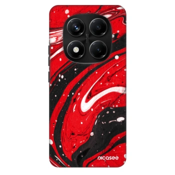 Szilikon tok erre a típusra Xiaomi Redmi Note 14 Pro+ 5G - Red black