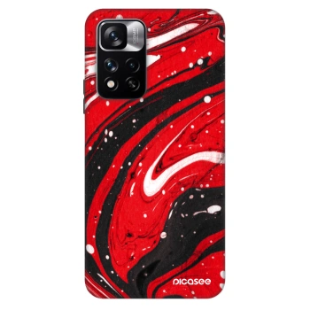 Szilikon tok erre a típusra Xiaomi Redmi Note 11 Pro 5G - Red black