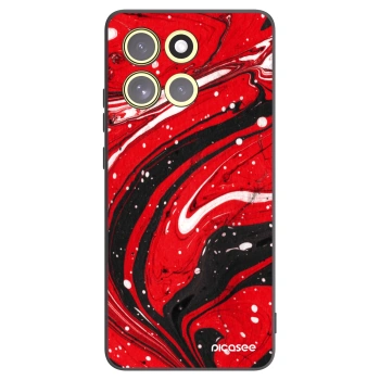 Picasee fekete szilikon tok az alábbi mobiltelefonokra Motorola Moto G86 5G - Red black